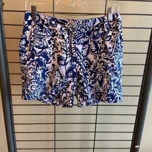 Van Heusen Navy and White Floral Women Shorts